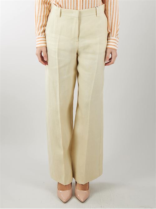 Wide trousers in washed linen Max Mara Weekend MAX MARA WEEKEND | Trousers | MALIZIA35